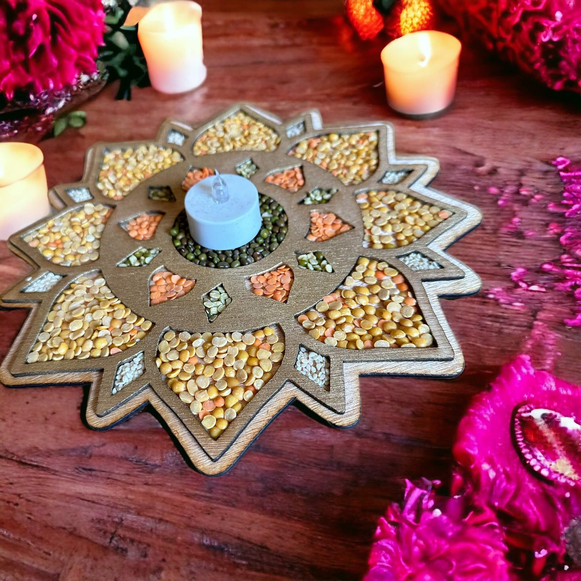 Eco-conscious Rangoli Tray Tinted Heritage