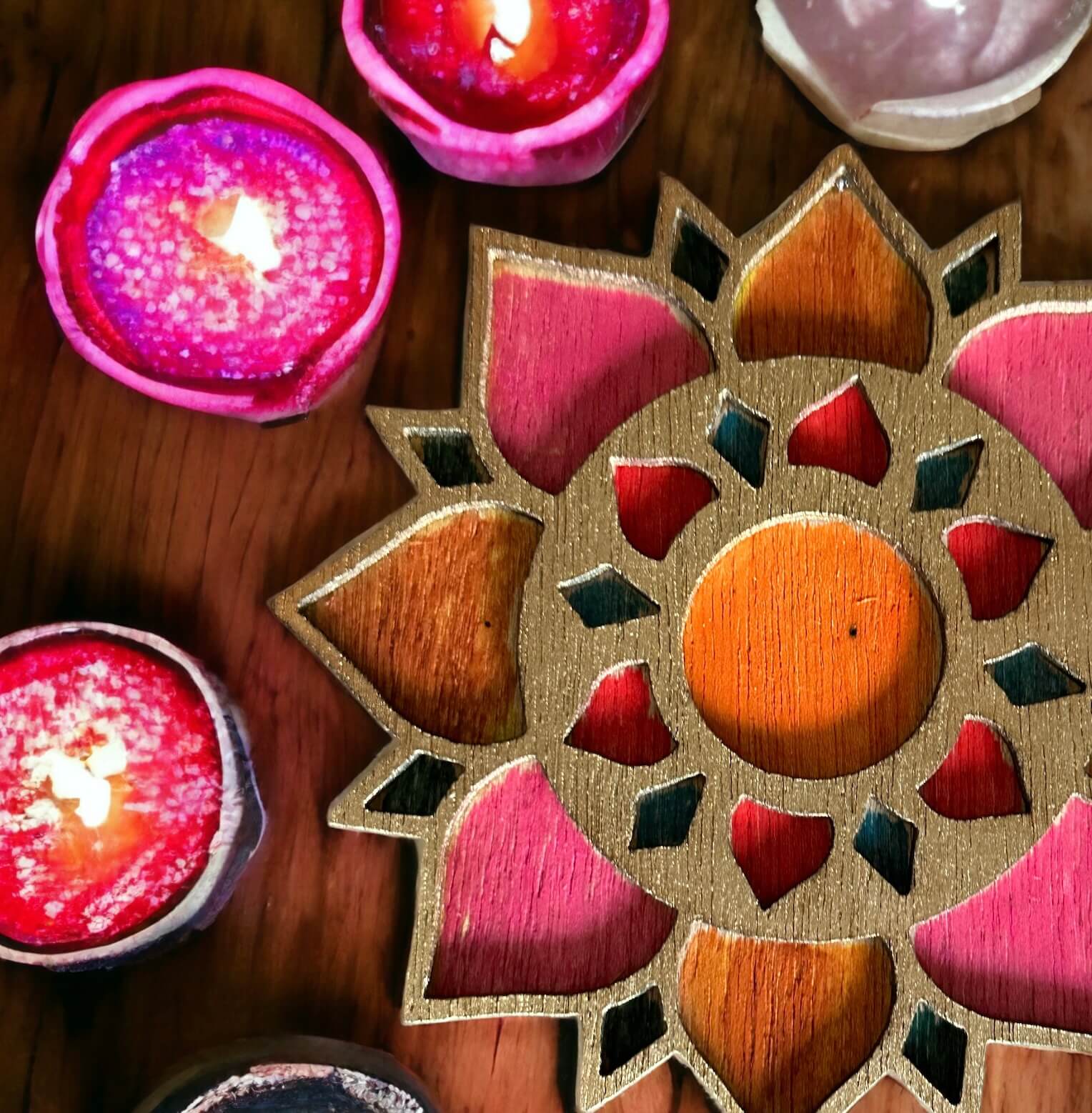Eco-conscious Rangoli Tray Tinted Heritage