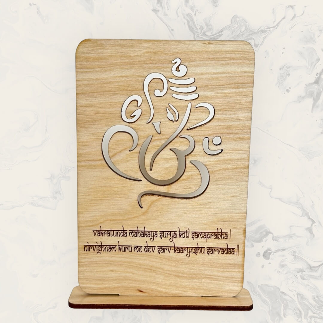 Ganesha Desk Sign Tinted Heritage