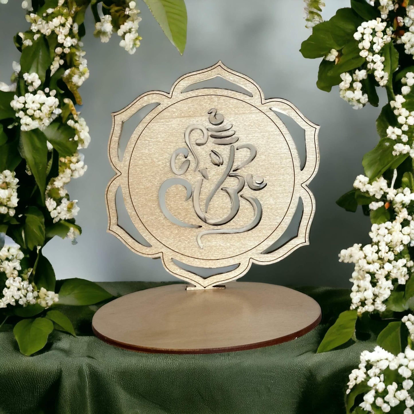 Ganesha Tea Light Candle Holder Tinted Heritage