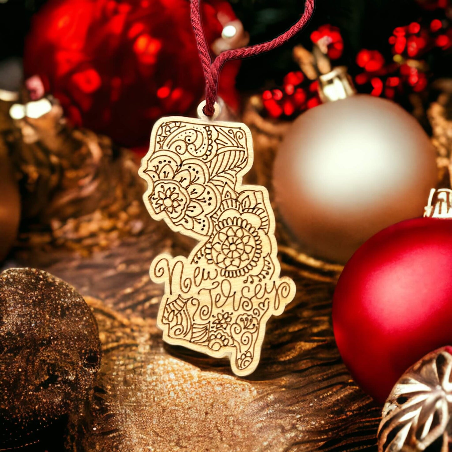 New Jersey Ornament Tinted Heritage