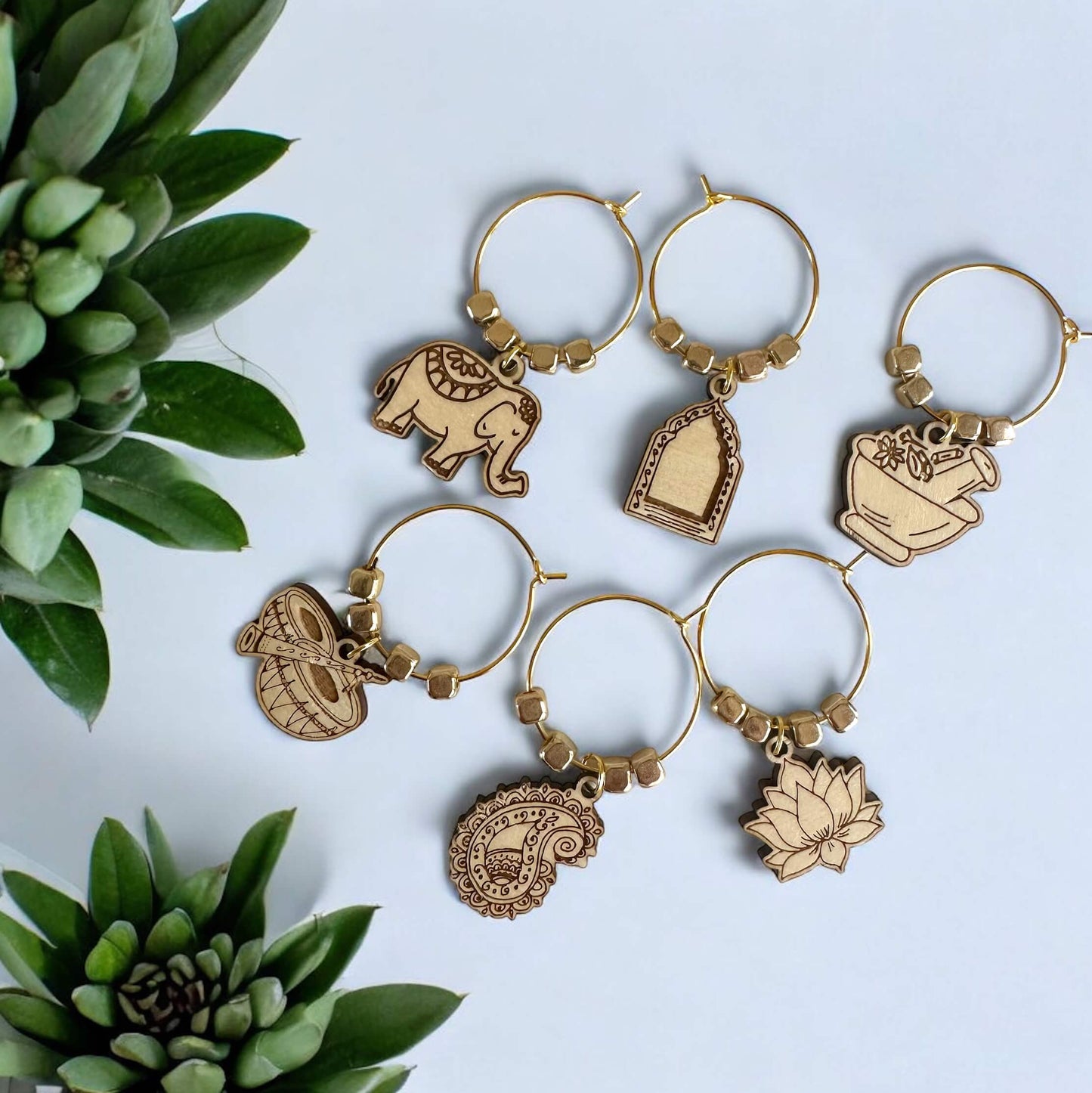 Indian-Inspired Wine Charm Set