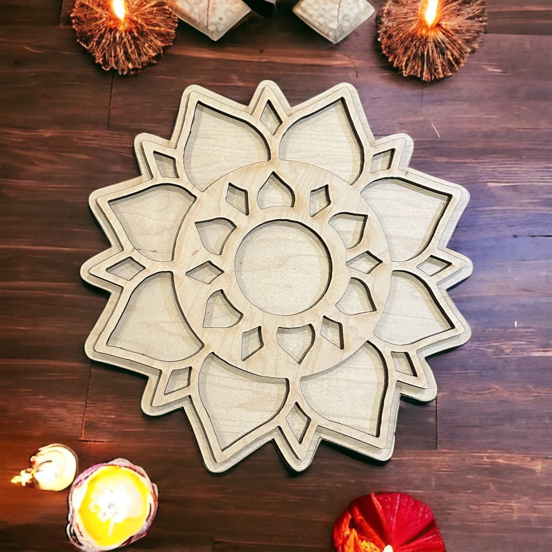 Eco-conscious Rangoli Tray Tinted Heritage