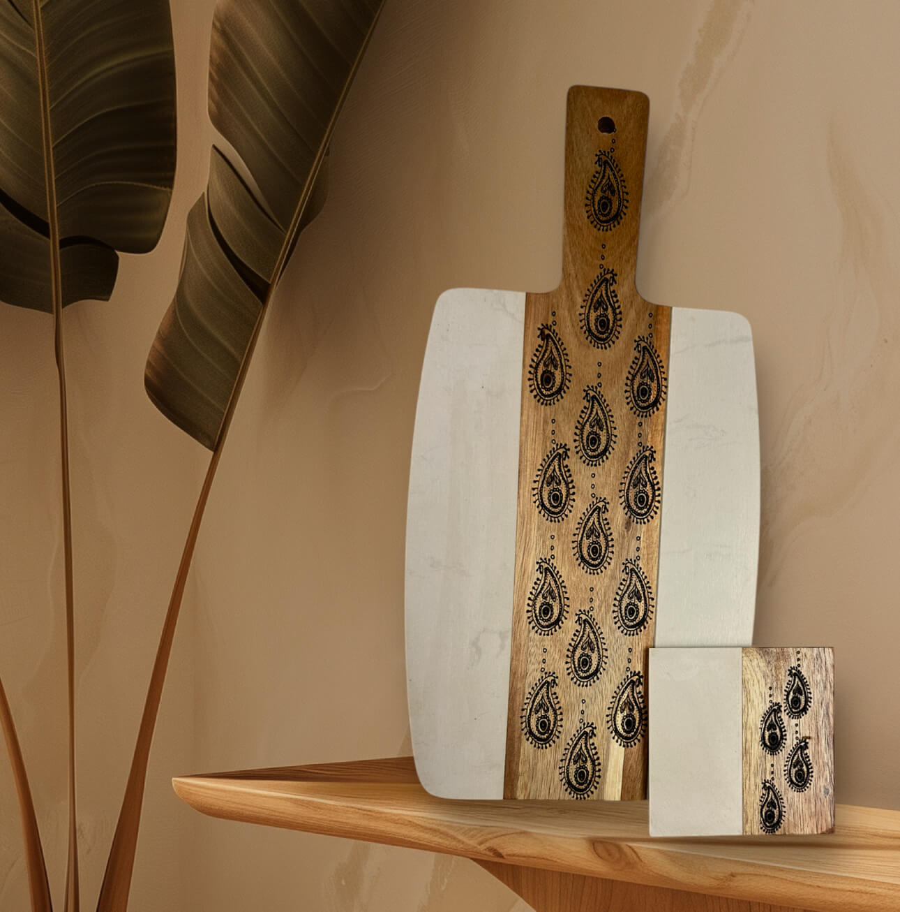 Modern Indian Coaster with Paisley deisgn