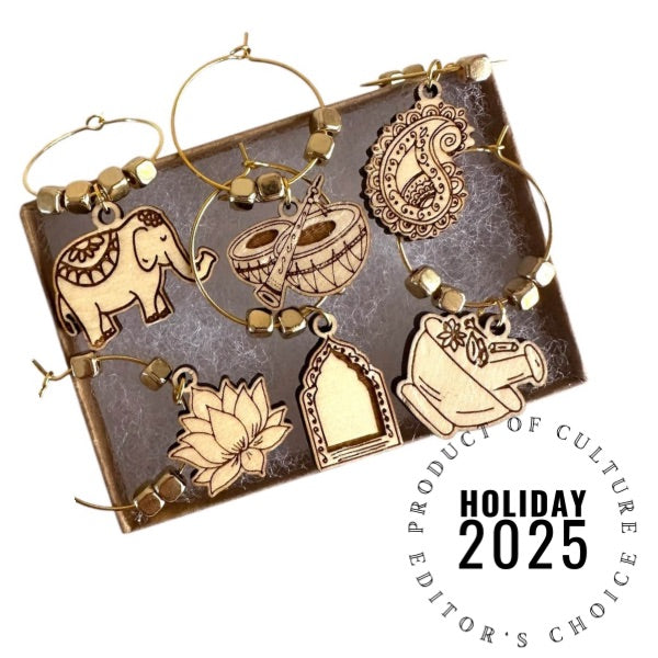 Indian-Inspired Wine Charm Set