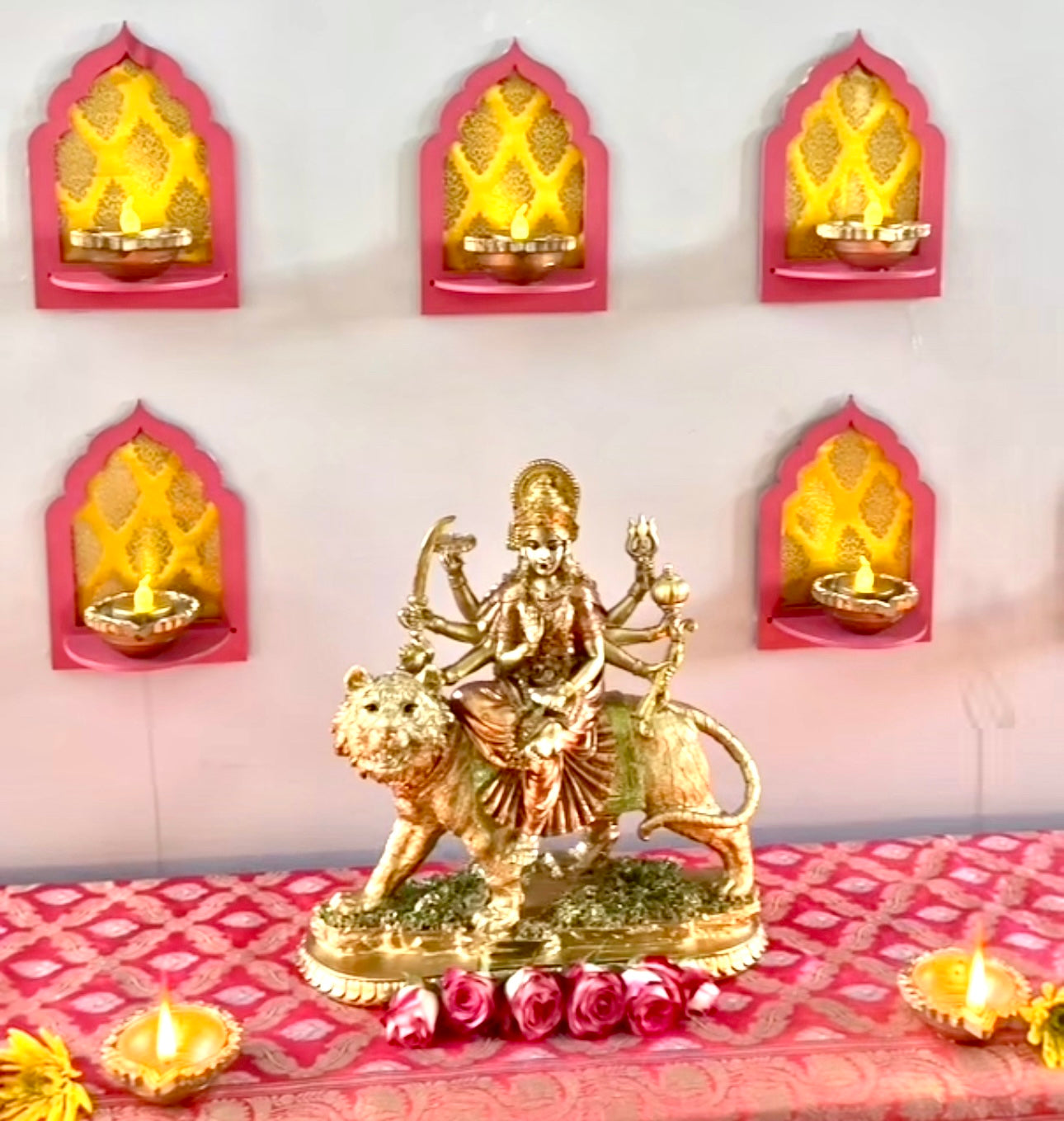 Rajasthani Jharokha window Diya Holder (set of 3)