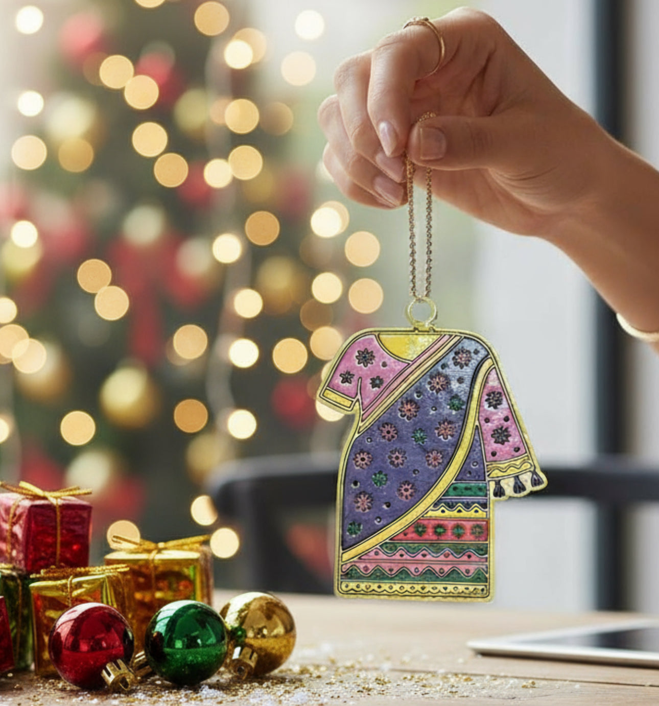 Not-So-Ugly Saree Sweater Ornament