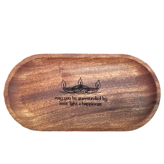 Diwali Tray with engraved message