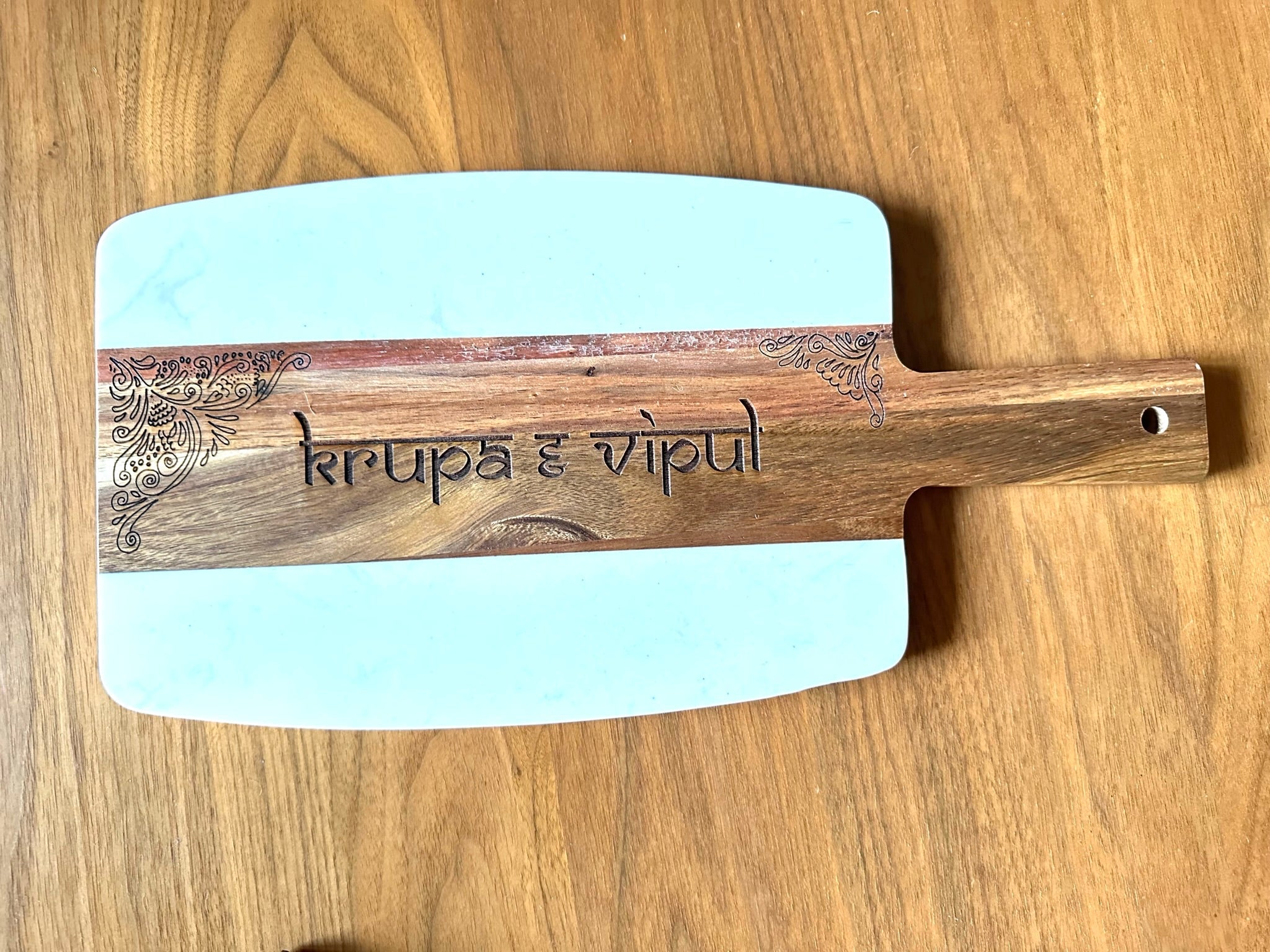 Tinted Heritage Acacia Marble Cheese Board - Thumbnail 2