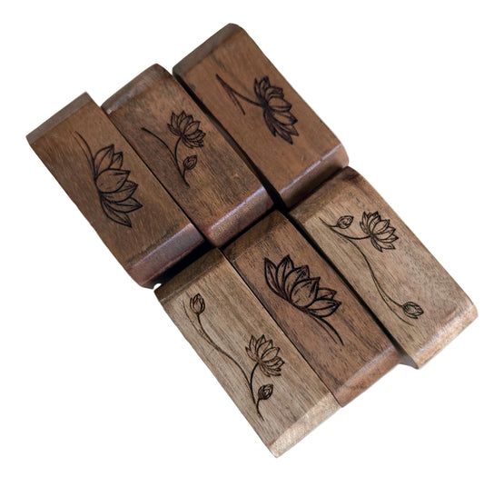 Napkin rings with engraved pichwai lotus flower 