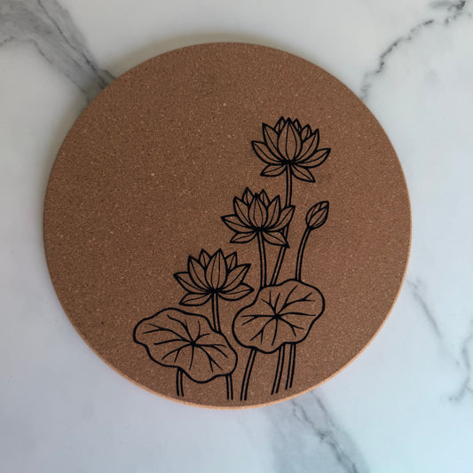 Pichwai Lotus Trivet | Modern Indian Table Accent